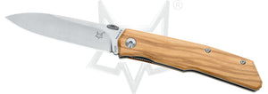 Fox Knives™ 525 Liner Lock FX-525 OL Olive Wood N690Co Stainless Steel Pocket Knife