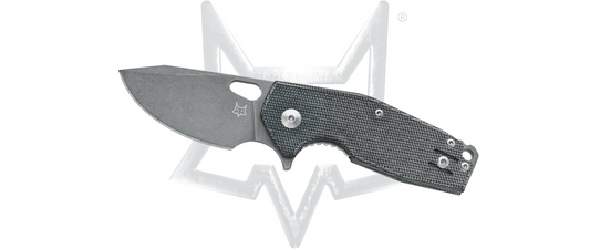 Fox Knives™ Suru Liner Lock FX-526LI MB Black Micarta M398 Stainless Steel Pocket Knife