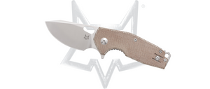 Fox Knives™ Suru Liner Lock FX-526LI MNA Natural Micarta M398 Stainless Steel Pocket Knife