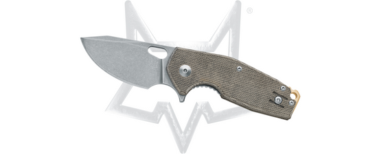 Fox Knives™ Suru Liner Lock FX-526LI MOD OD Green Micarta M398 Stainless Steel Pocket Knife