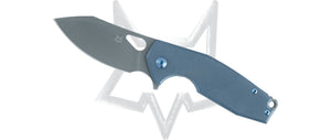 Fox Knives™ Yaru Frame Lock FX-527 TI Blue Titanium CPM S90V Stainless Steel Pocket Knife