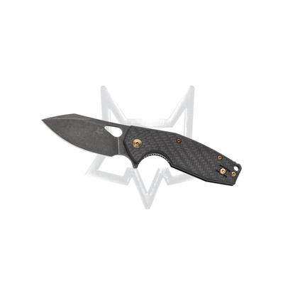 Fox Knives™ Yaru Liner Lock FX-527LI CF Black Carbon Fiber M398 Stainless Steel Pocket Knife