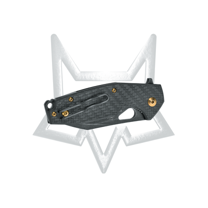 Fox Knives™ Yaru Liner Lock FX-527LI CF Black Carbon Fiber M398 Stainless Steel Pocket Knife