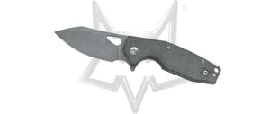 Fox Knives™ Yaru Liner Lock FX-527LI MB Black Micarta M398 Stainless Steel Pocket Knife