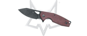 Fox Knives™ Yaru Liner Lock FX-527 LI MBU Burgundy Micarta M398 Stainless Steel Pocket Knife