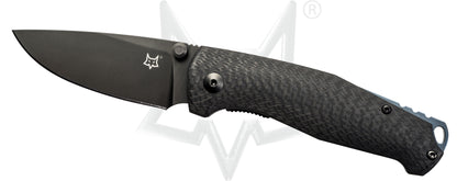 Fox Knives™ Tur Liner Lock FX-528 B Black Carbon Fiber Elmax Stainless Steel Pocket Knife