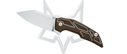 Fox Knives™ Phoenix Frame Lock FX-531 TI BR Brown Titanium M390 Stainless Steel Pocket Knife