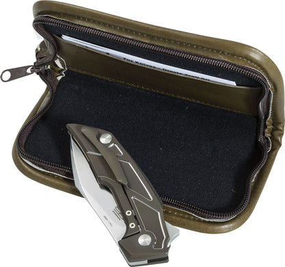 Fox Knives™ Phoenix Frame Lock FX-531 TI BR Brown Titanium M390 Stainless Steel Pocket Knife