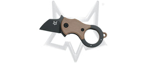 Fox Knives™ Mini-Ta Liner Lock FX-536 CBB Coyote Brown FRN Stainless Steel Pocket Knife