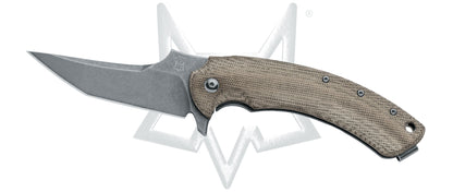 Fox Knives™ Geco Frame Lock FX-537 SW Canvas Micarta and Titanium N690Co Stainless Steel Pocket Knife