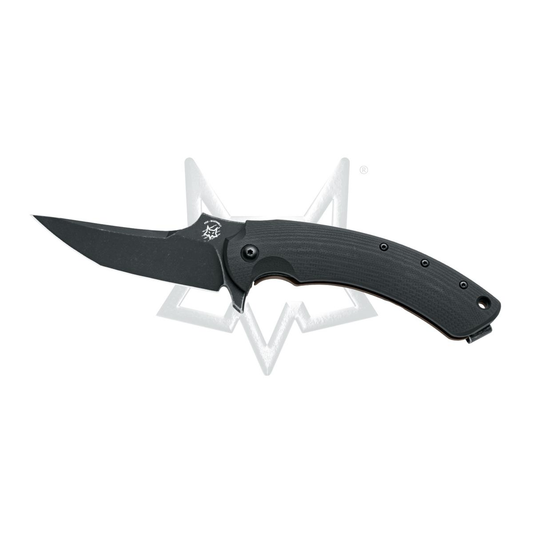 Fox Knives™ Geco Frame Lock FX-537 BR Black G10 and Bronze Titanium N690Co Stainless Steel Pocket Knife