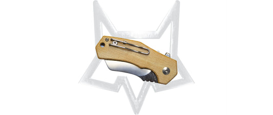 Fox Knives™ Italico Liner Lock FX-540 NA Natural Micarta M390 Stainless Steel Pocket Knife