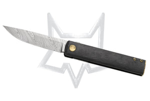 Fox Knives™ Chnops Liner Lock FX-543 DCF Marbled Carbon Fiber Stainless DS93X Damasteel Pocket Knife