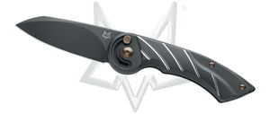 Fox Knives™ Radius Button Lock FX-550 TIB Black PVD Titanium M390 Stainless Steel Pocket Knife