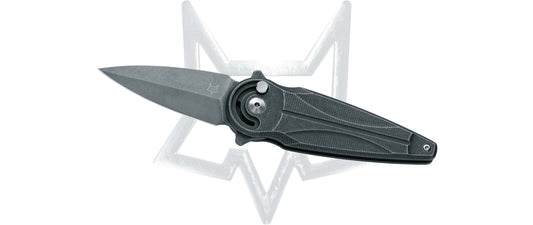 Fox Knives™ Saturn Button Lock FX-551 ALG Gray Aluminum N690Co Stainless Steel Pocket Knife