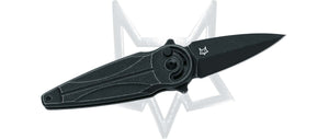 Fox Knives™ Saturn Button Lock FX-551 SX ALB Black Aluminum N690Co Stainless Steel Pocket Knife