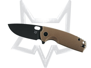 Fox Knives™ Core Liner Lock FX-604 ALBR Brown Aluminum Elmax Stainless Steel Pocket Knife
