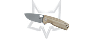 Fox Knives™ Core Liner Lock FX-604 MN Natural Micarta Elmax Stainless Steel Pocket Knife