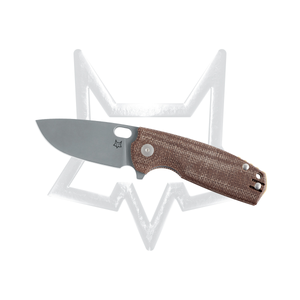 Fox Knives™ Core Liner Lock FX-604 MBR Brown Micarta Elmax Stainless Steel Pocket Knife