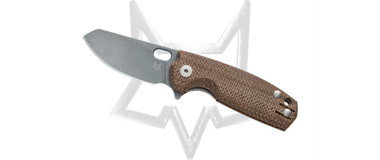 Fox Knives™ Baby Core Liner Lock FX-608 MC Natural Micarta M390 Stainless Steel Pocket Knife