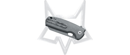 Fox Knives™ Baby Core Liner Lock FX-608 TI Acid Stonewashed Titanium M390 Stainless Steel Pocket Knife
