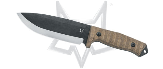 Fox Knives™ Bushman Fixed Blade FX-609 OD OD Green Canvas Micarta D2 Stainless Steel Knife
