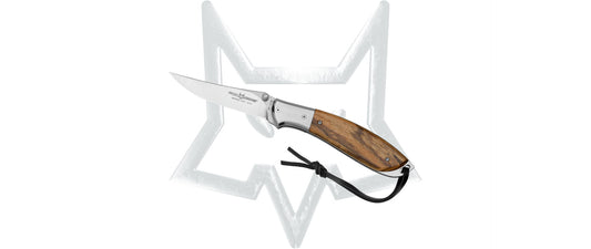 Fox Knives™ Pheasant Liner Lock BR-011W Bocote Wood Sandvik 12C27 Stainless Steel Pocket Knife