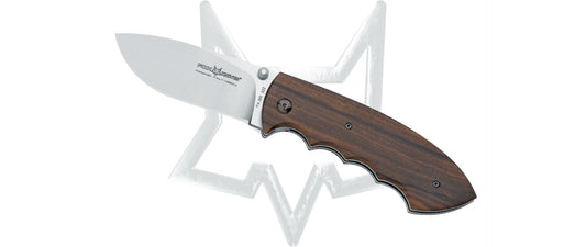 Fox Knives™ Liner Lock FX-BR322 Ziricote Wood N690Co Stainless Steel Pocket Knife