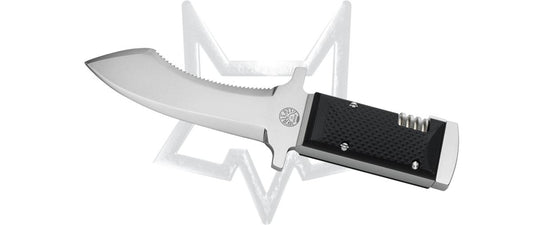Fox Knives™ Galeazzi Fixed Blade Dive Knife FX-GAL-20 Black G10 420C Stainless Steel Knife