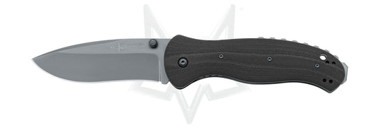 Fox Knives™ Mil-Tac Liner Lock FX-MTF5 Black G10 N690Co Stainless Steel Pocket Knife