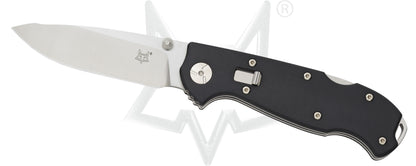 Fox Knives™ Ron Lake Lockback FX-RL01 G10 Black G10 N690Co Stainless Steel Pocket Knife
