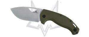 Fox Knives™ El Capitan Frame Lock SK-02 OD OD Green Anodized 7075 Aircraft Aluminum M390 Stainless Steel Pocket Knife