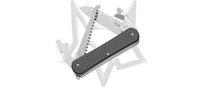 Fox Knives™ Vulpis Camp Knife FX-VP130-S4 CF Carbon Fiber M390 Stainless Steel Pocket Knife