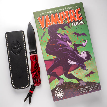 Jack Wolf Knives™ Vampire FIXedc VAMPI-FX-01-KIR-TRU-BLD True Blood Kirinite S90V Stainless Steel Knife