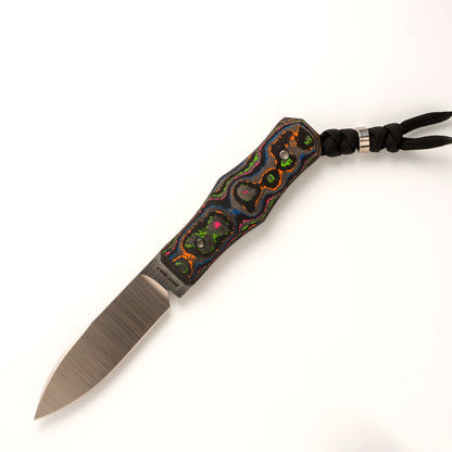 Jack Wolf Knives™ Vampire FIXedc VAMPI-FX-01-CC-80S 80's Camo Carbon Fiber S90V Stainless Steel Knife