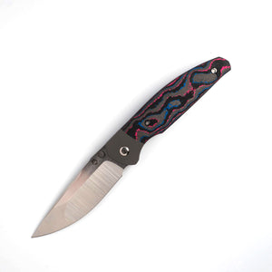 Jack Wolf Knives™ Tango TANGO-01-CC-MIAMI Miami Camo Fat Carbon Fiber S90V Stainless Steel Pocket Knife