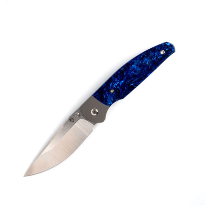 Jack Wolf Knives™ Tango TANGO-01-KIR-CRYSLAKE Crystal Lake Kirinite S90V Stainless Steel Pocket Knife