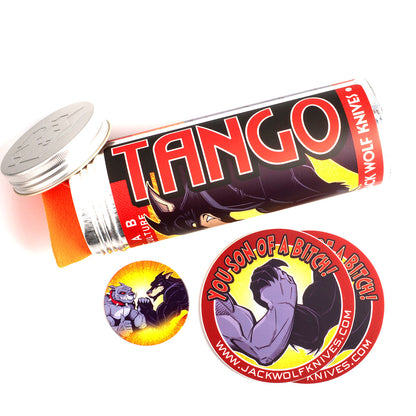 Jack Wolf Knives™ Tango TANGO-01-KIR-CRYSLAKE Crystal Lake Kirinite S90V Stainless Steel Pocket Knife