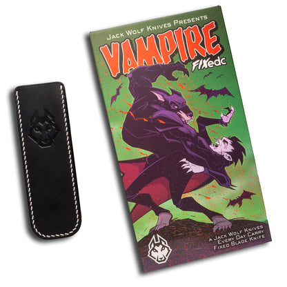 Jack Wolf Knives™ Vampire FIXedc VAMPI-FX-01-ROSEWOOD Rosewood S90V Stainless Steel Knife