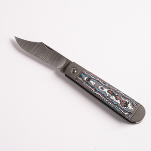 Jack Wolf Knives™ Little Bro Jack LILBR-01-FC-NEB Nebula Fat Carbon S90V Stainless Steel Pocket Knife