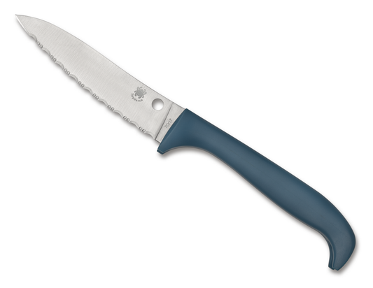 Spyderco Knives™ Counter Critter Kitchen Knife K21SBL Blue Polymer 7Cr17 Stainless Steel Knife