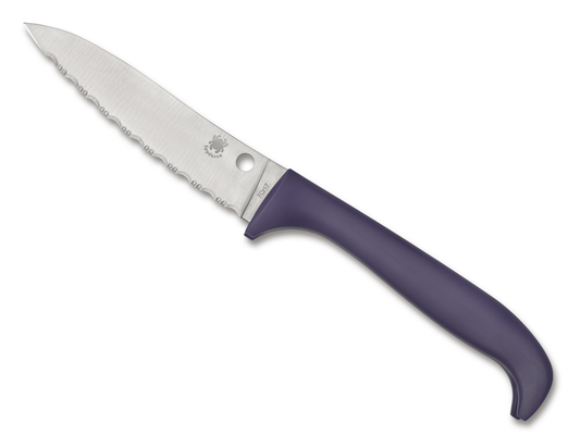 Spyderco Knives™ Counter Critter Kitchen Knife K21SPR Purple Polymer 7Cr17 Stainless Steel Knife