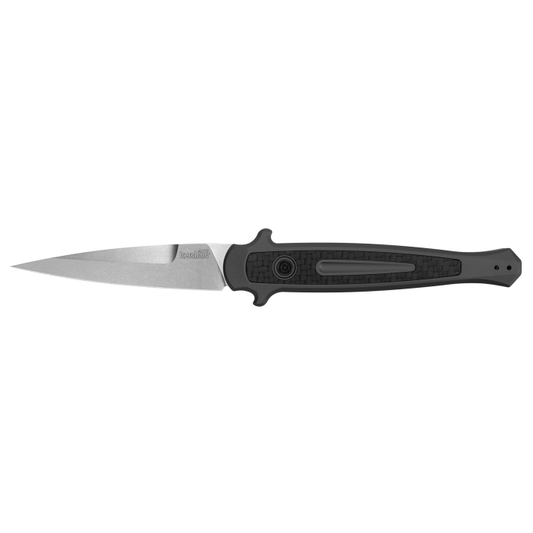 Kershaw Knives™ Launch 8 Auto 7150 Black Anodized 6061-T6 Aluminum and Carbon Fiber Insert CPM-154 Stainless Steel Pocket Knife