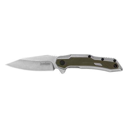 Kershaw Knives™ Salvage Frame Lock 1369 Stainless Steel and Green Glass-Filled Nylon 8Cr13MoV Stainless Steel Pocket Knife