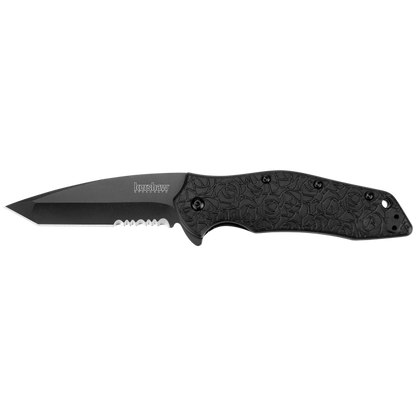 Kershaw Knives™ Kuro Tanto Liner Lock 1835TBLKST Black Glass-Filled Nylon 8Cr13MoV Stainless Steel Pocket Knife