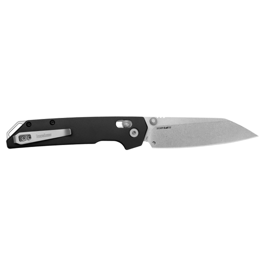 Kershaw Knives™ Iridium Crossbar Lock 2038R Black 6061-T6 Aluminum D2 Semi-Stainless Steel Pocket Knife