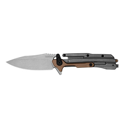 Kershaw Knives™ Frontrunner Frame Lock 2039 Bronze & Stonewash Stainless Steel D2 Semi-Stainless Steel Pocket Knife