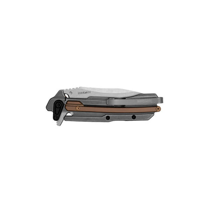 Kershaw Knives™ Frontrunner Frame Lock 2039 Bronze & Stonewash Stainless Steel D2 Semi-Stainless Steel Pocket Knife