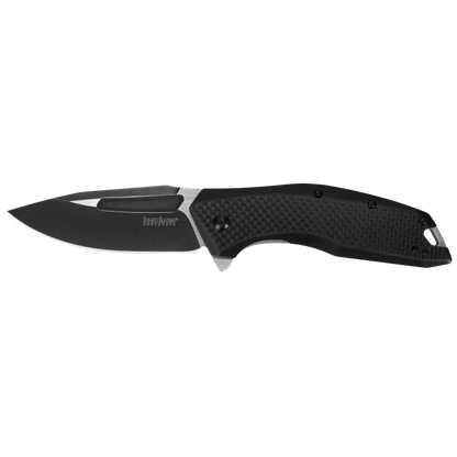 Kershaw Knives™ Flourish Liner Lock 3935 Black Carbon Fiber and G10 8Cr13MoV Stainless Steel Pocket Knife