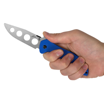 Kershaw Knives™ E-TRAIN Training Knife 6034TRAINER Blue G-10 & 410 Stainless Steel 3Cr13 Stainless Steel Pocket Knife